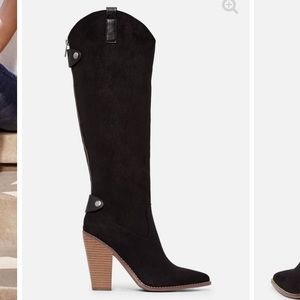 Open All Night Tall Western Heeled Boot by JJD